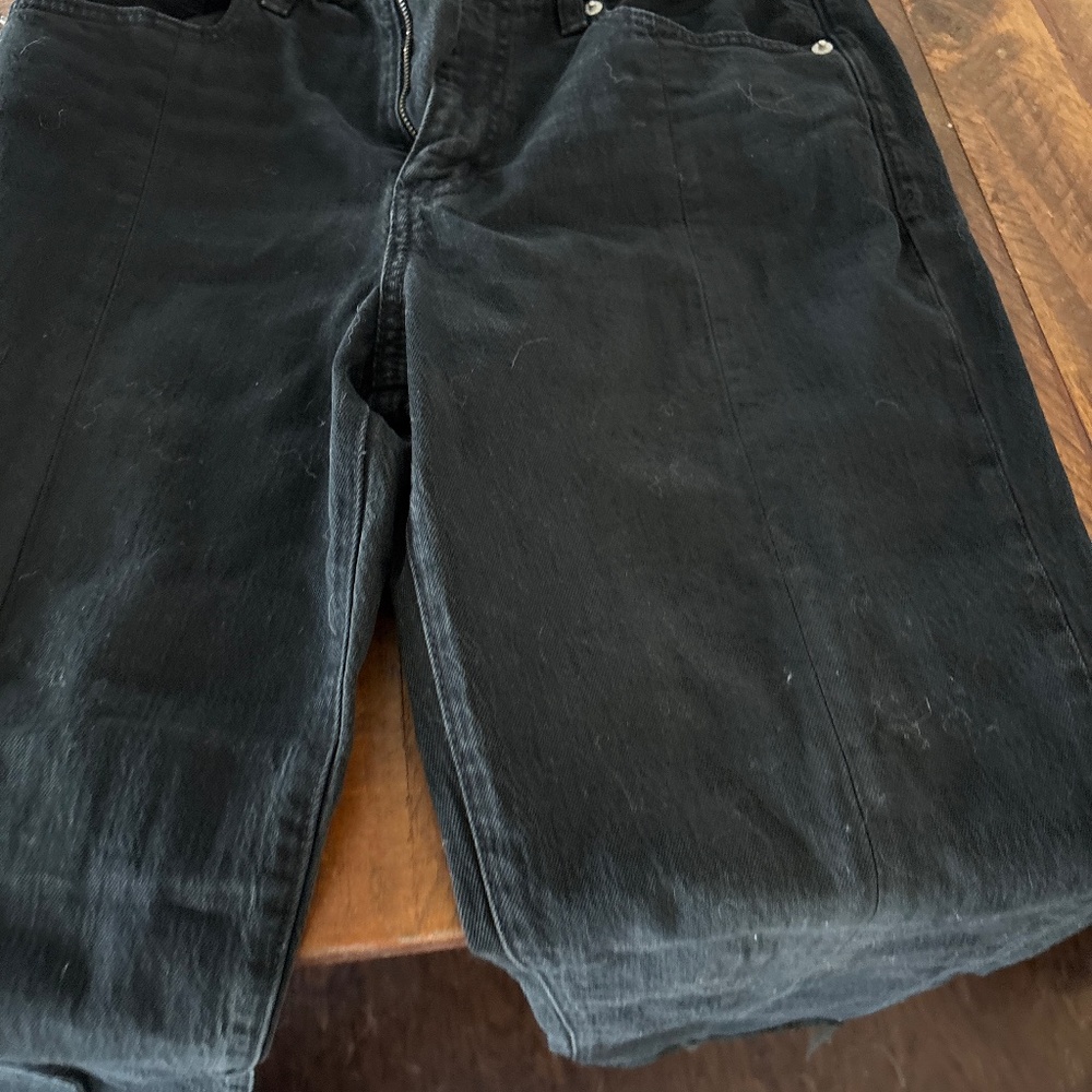 Two pairs of wideleg jeans